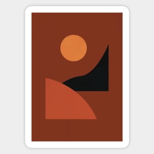 Abstract Geometrical Terracota Tone, Mid Century Sticker